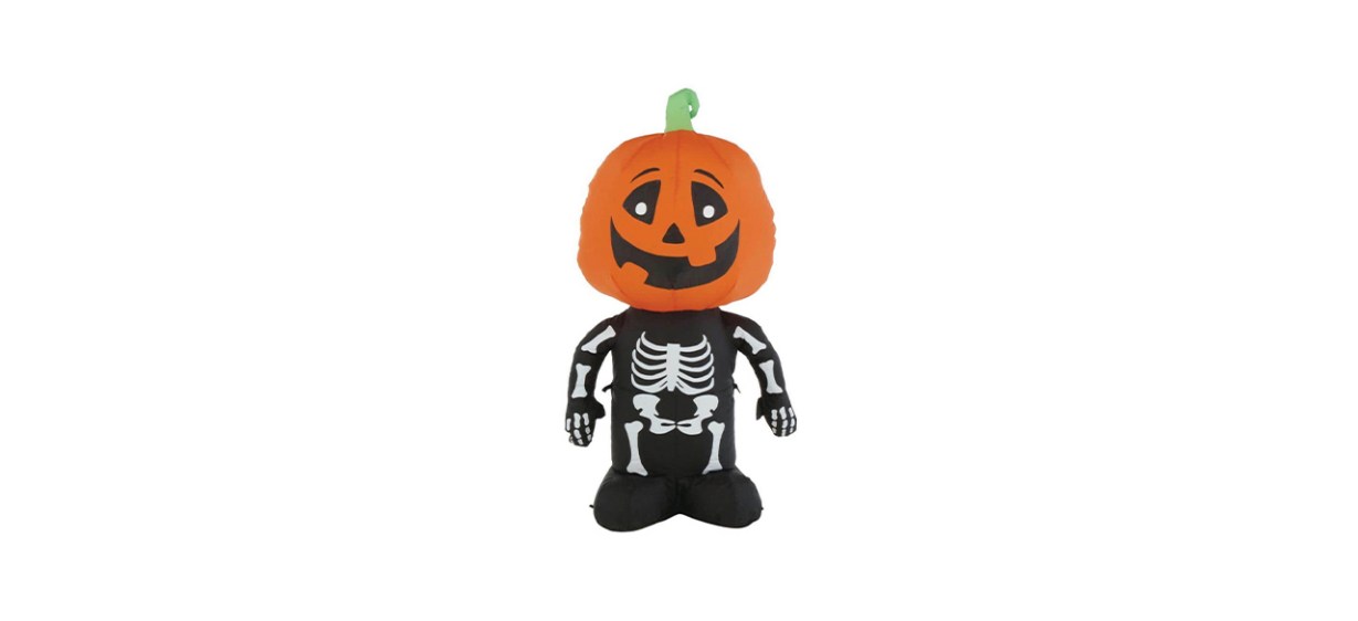 Best Home Accents Holiday Inflatable Jack-o-lantern Skeleton