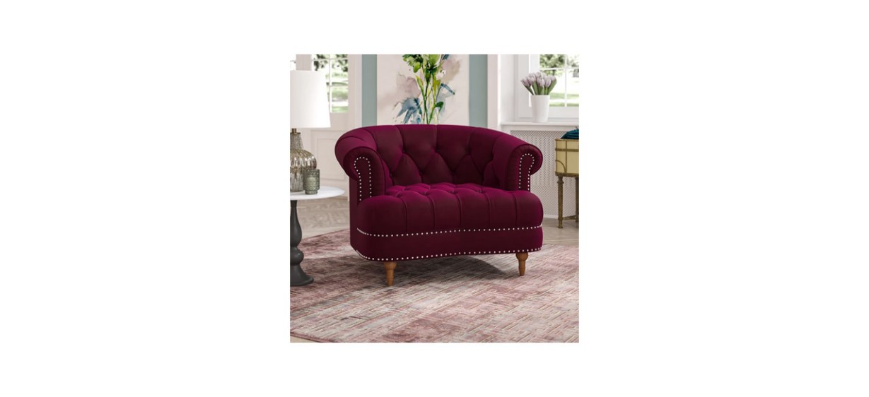 Best House of Hampton Mercer Upholstered Armchair