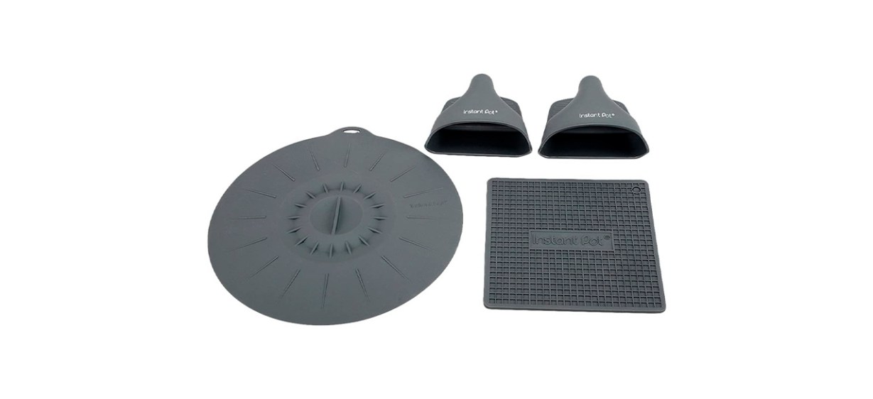 silicone suction instant pot lid, silicone mitts, silicone pad