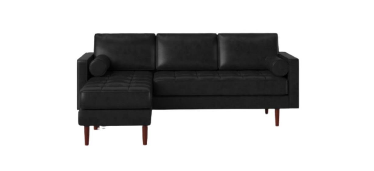 AllModern Hailee Leather Sectional