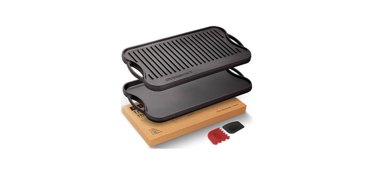 Best Overmont Reversible Cast Iron Griddle