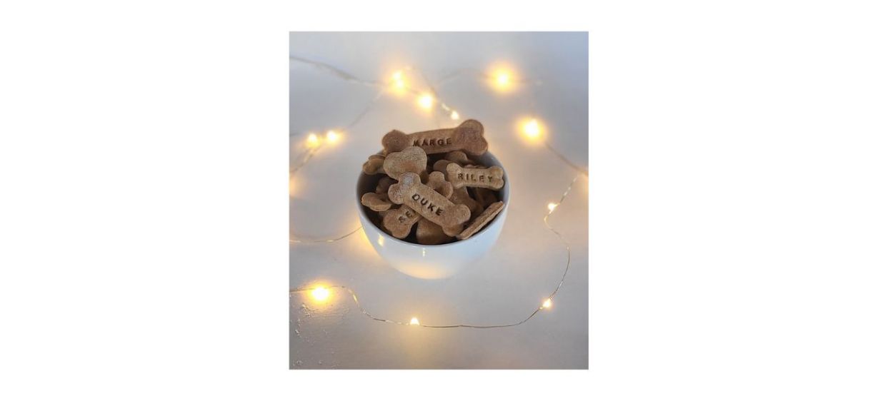 Duke’s Homemade Treats Personalized Dog Treats in a bowl
