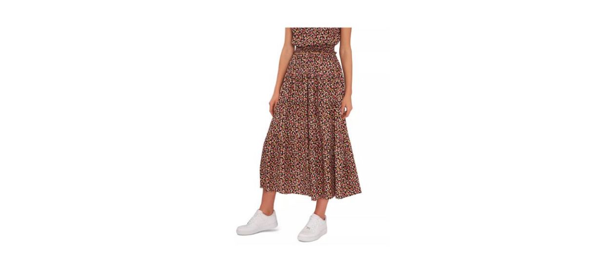 Best Riley &amp; Rae Floral Pull-On Maxi Skirt