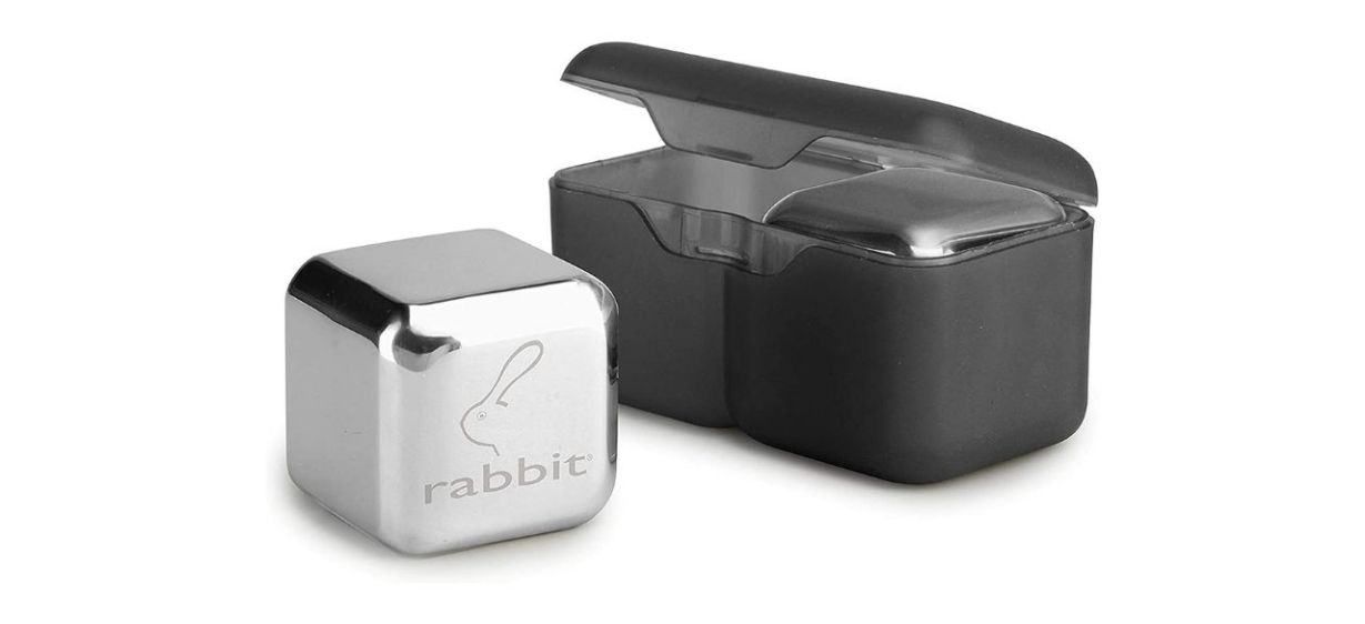 Rabbit Whiskey and Beverage Jumbo Chilling Stones on white background