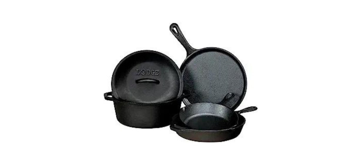 Lodge Pre-Seasoned Cast Iron 5 Piece Set