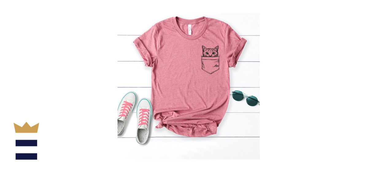 Cat Hiding in Pocket T-Shirt