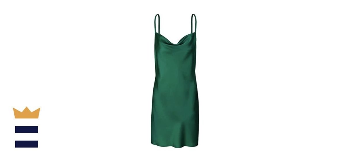 COMFY ONE Women’s Elegant Satin Slip Dress