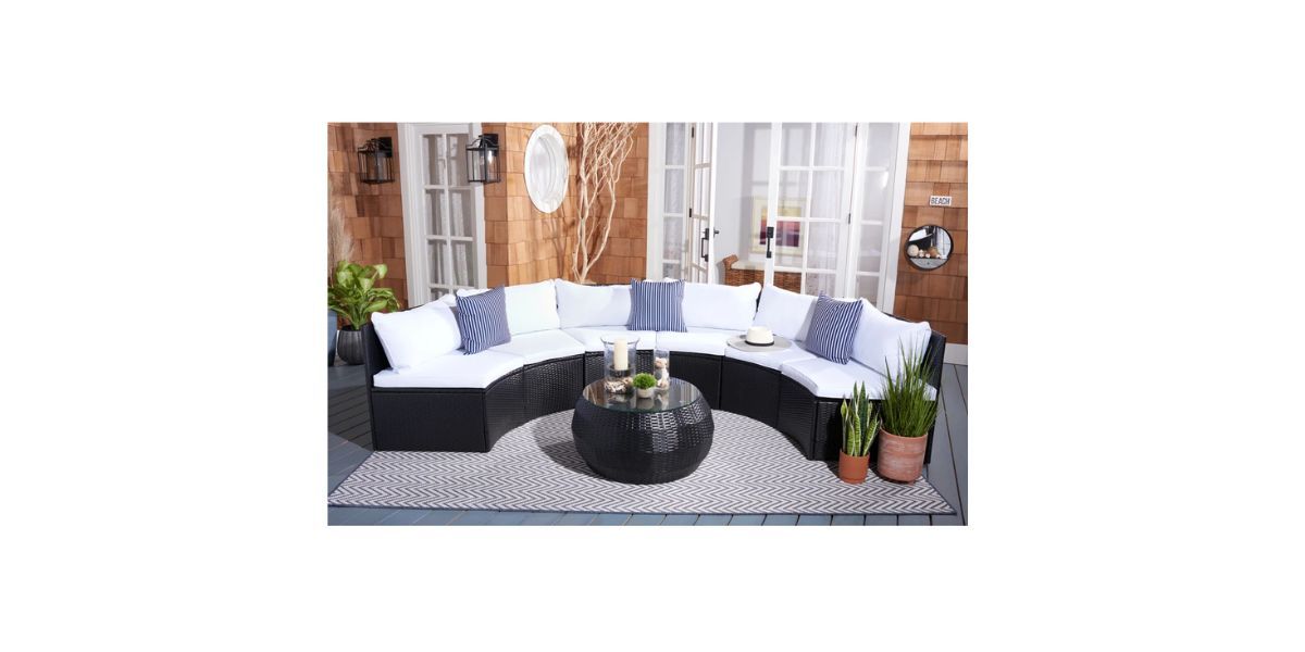 Latitude Run Cabble Wicker 6-Person Patio Conversation Set 