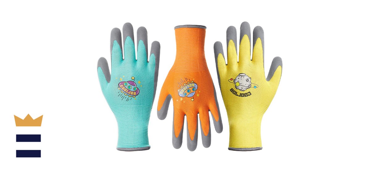 Cooljob Three Pairs Kids Gardening Gloves