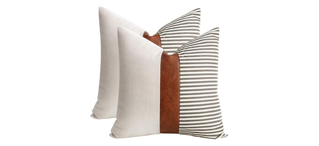 Cygnus Farmhouse Decor Stripe Pillow Cover