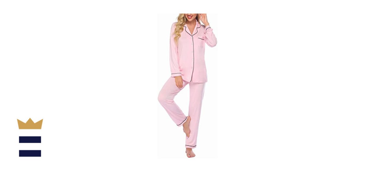 Ekouaer Long Sleeve Pajama Set 