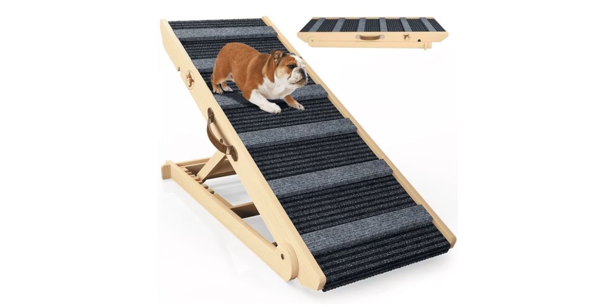 GIKPAL Adjustable Dog Ramp