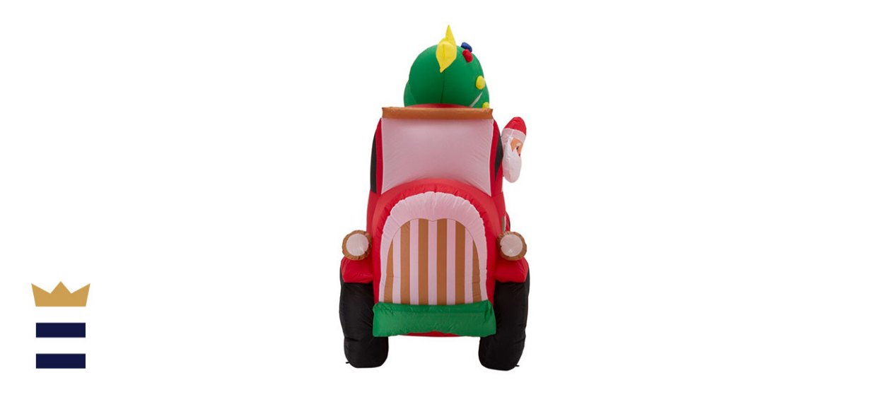 Glitzhome Santa Claus on Pick Up Truck