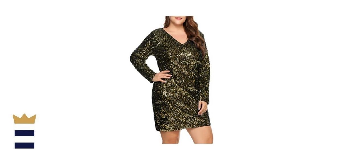 In'voland Women's Plus-Size Sequin Dress