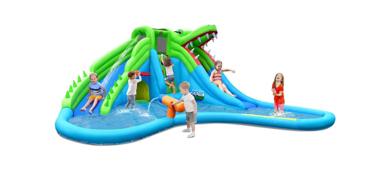 Costzon Giant 7-in-1 Crocodile Water Park