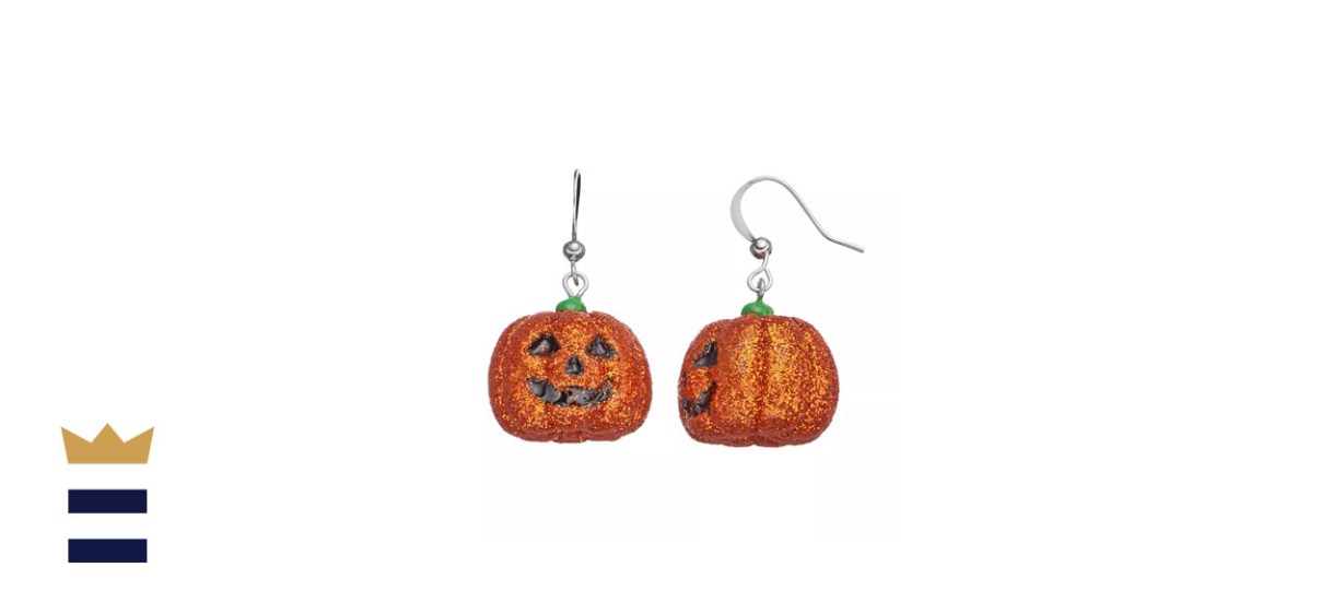 Jack-o'-Lantern Halloween Drop Earrings