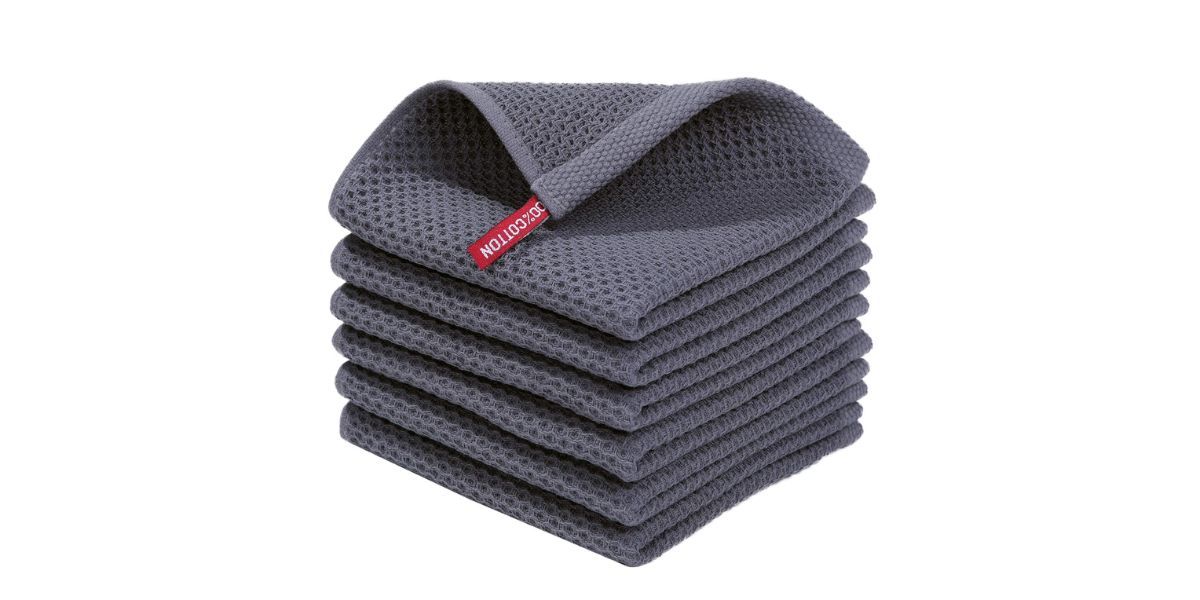 Smiry 100% Cotton Waffle Weave Kitchen Dish Cloths