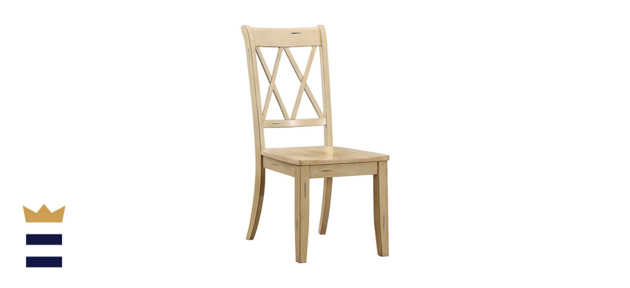 Laurel Foundry Modern Farmhouse Cheryll Solid Wood Cross-Back Side Chair 