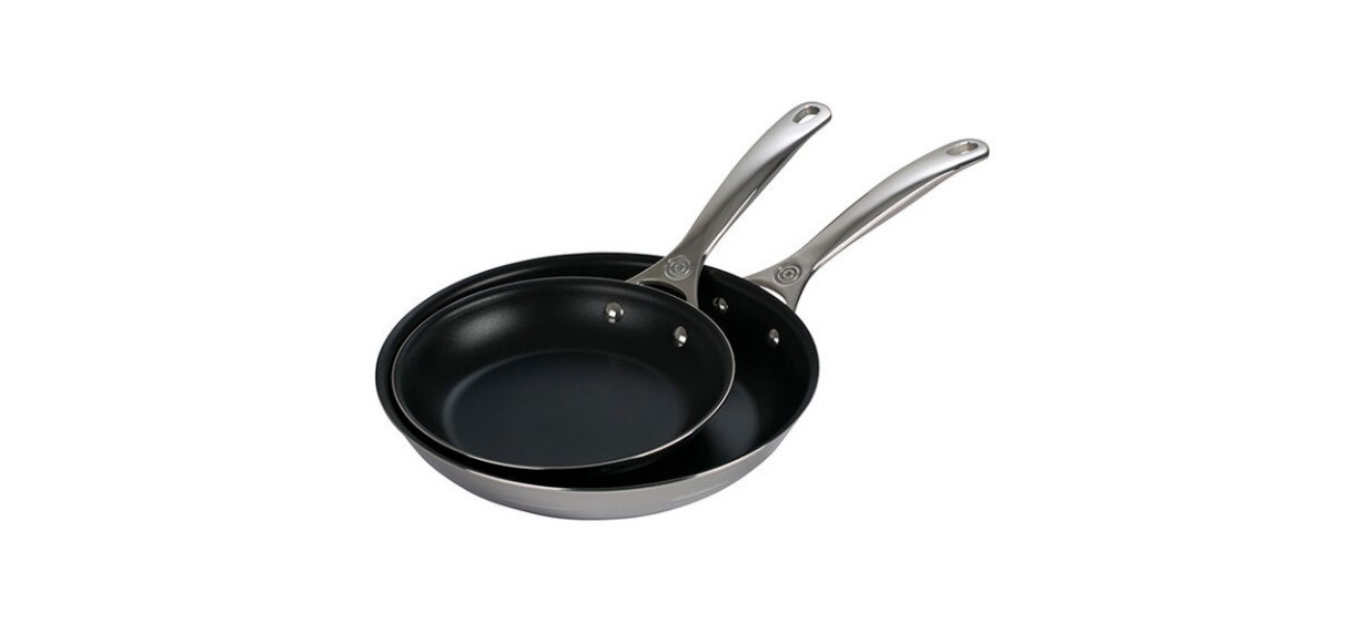 Best Signature Stainless Steel 2-Piece Nonstick Fry Pan Set