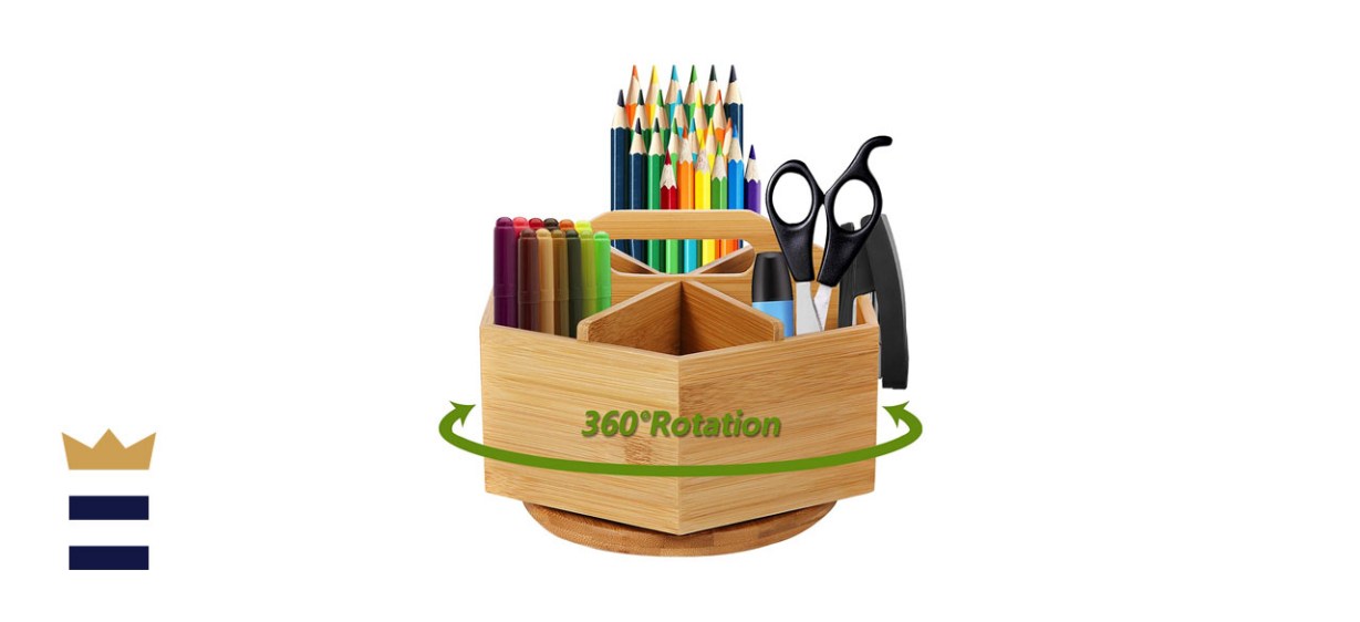 Marbrasse Bamboo Art Supply Organizer