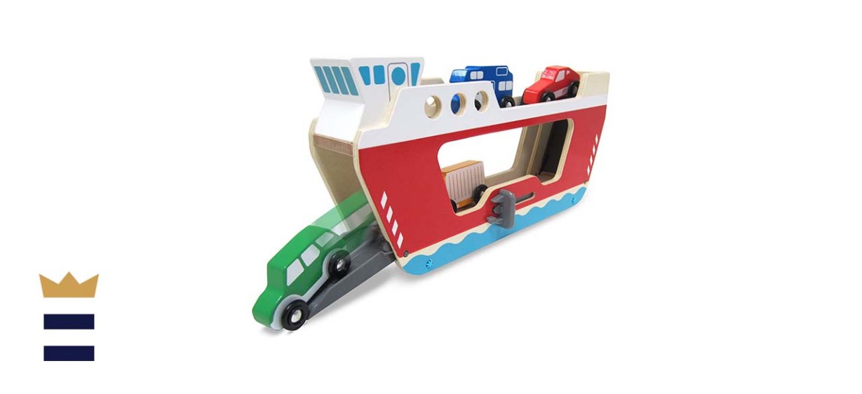Melissa &amp; Doug Wooden Ferryboat with 4 Wooden Vehicles
