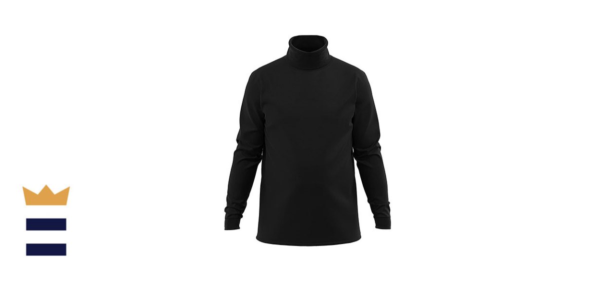 Maks Men's 100% Interlock Knit Combed Cotton Turtleneck Pullover