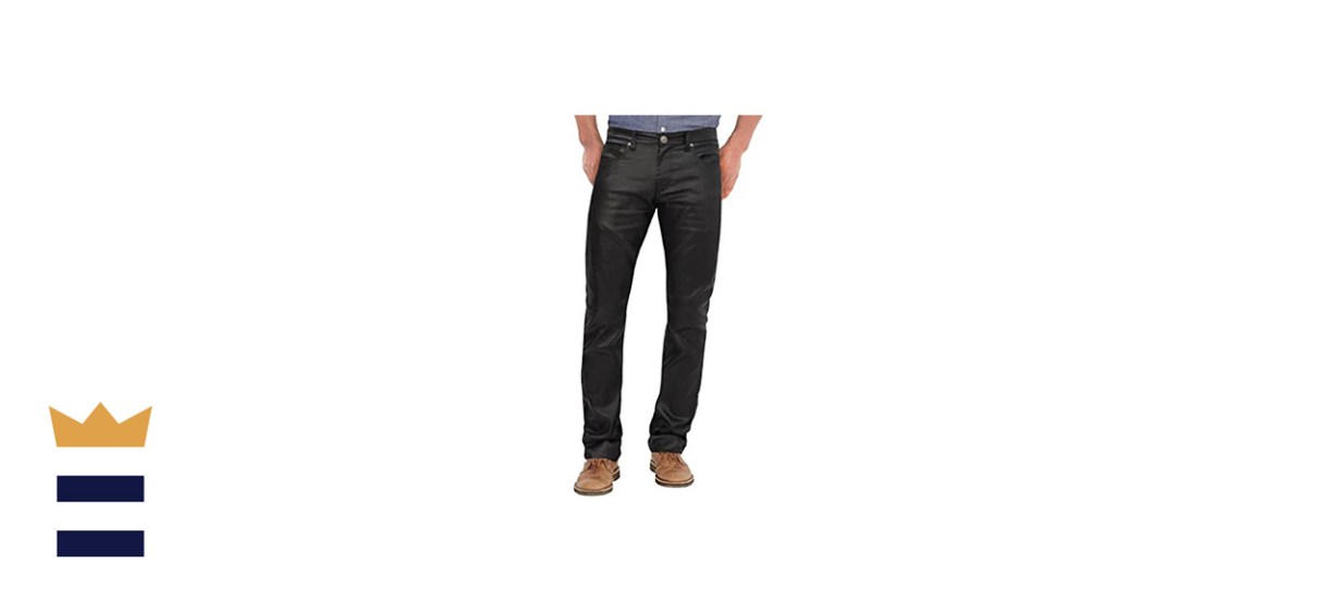 Men’s Slim-Fit Faux Leather Pants