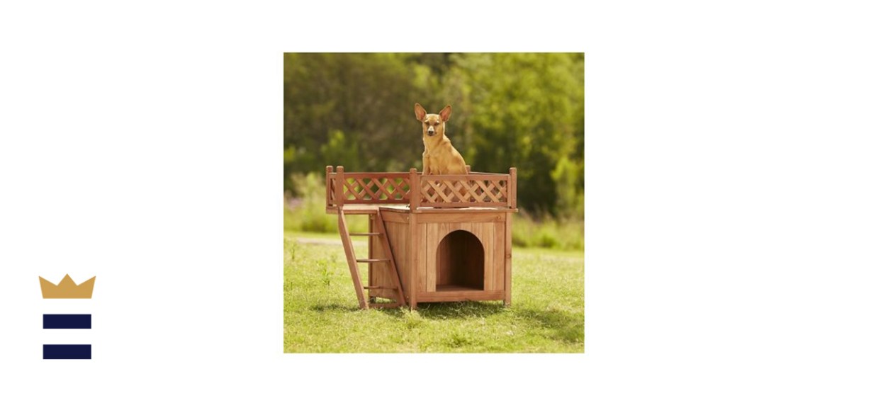 Merry Products Room with a View Wood Dog &amp; Cat House
