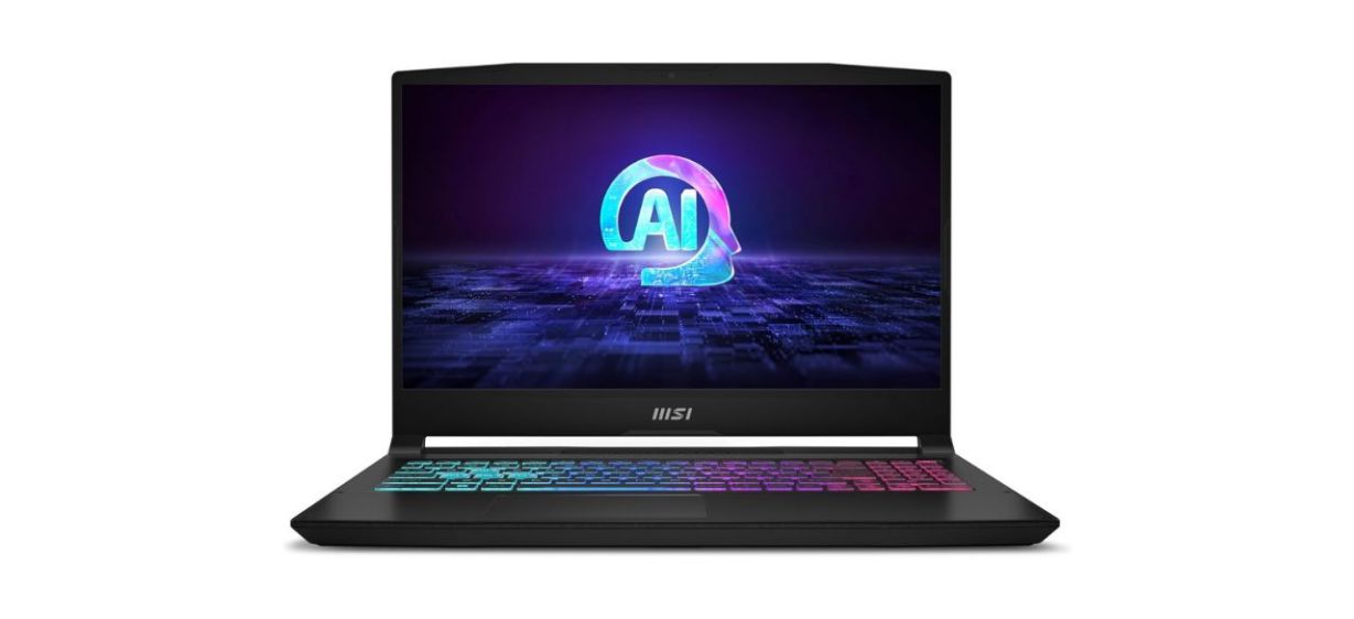 MSI Katana A15 on white background