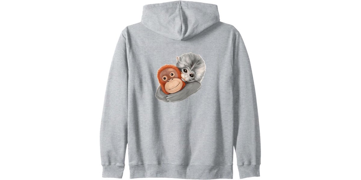 Punch with an Orange Toy Zip Hoodie 