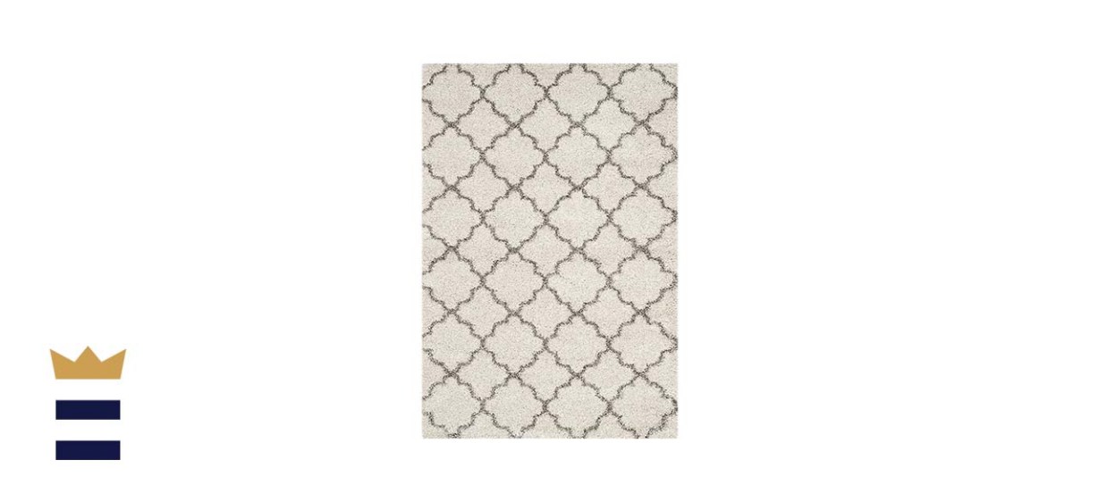 Safavieh Hudson Shag Collection 4 by 6-foot Moroccan Trellis Area Rug
