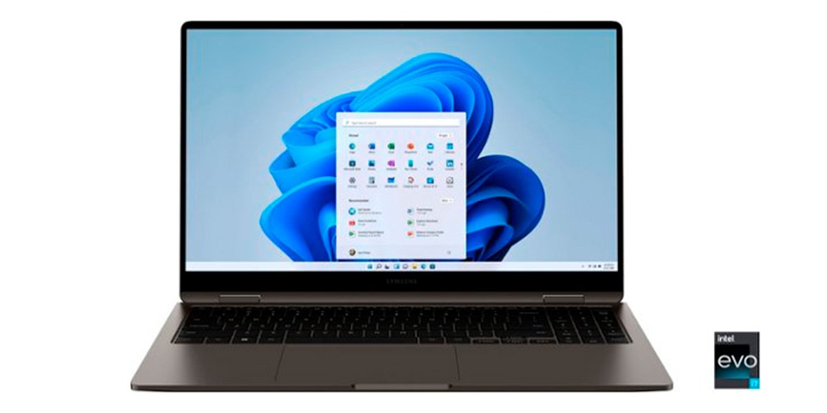 Samsung Galaxy Book3 360 2-in-1 on white background