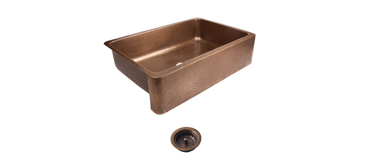 Sinkology Lange Pure Copper Farmhouse Sink