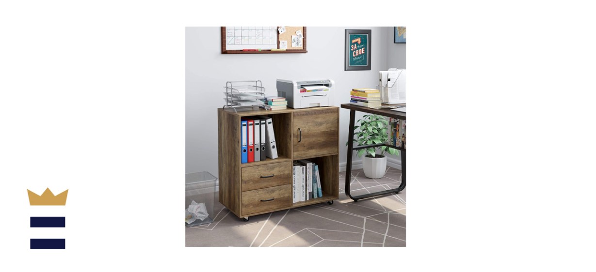 HOMECHO Lateral File Cabinet with 2 Drawers