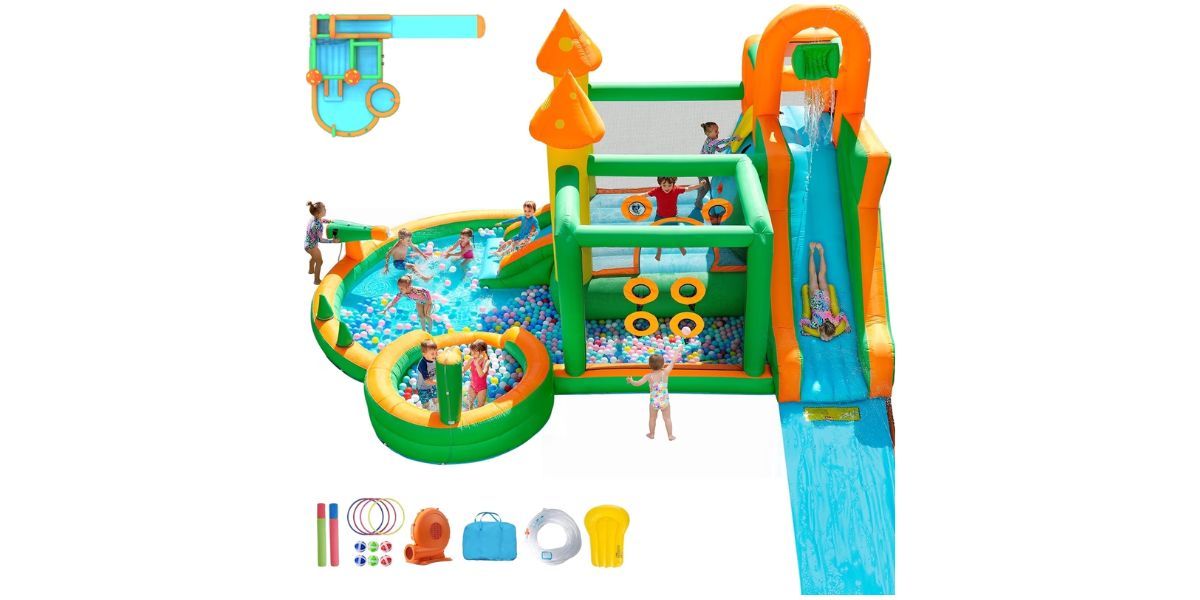 TASKBAY Giant 10 in 1 Inflatable Water Slide