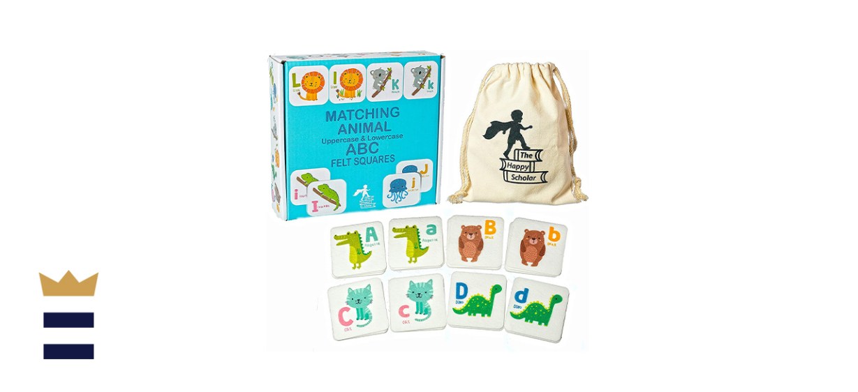 The Happy Scholar Matching Animal Felt Alphabet Flash Cards
