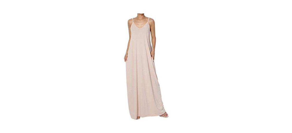 TheMogan Casual V-Neck Maxi Dress