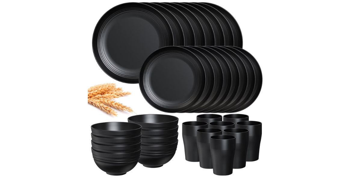 TINANA Wheat Straw 32-Piece Dinnerware Set