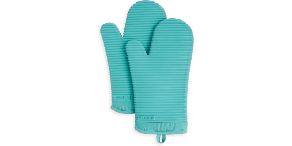 KitchenAid Ribbed Soft Silicone Oven Mitt Set