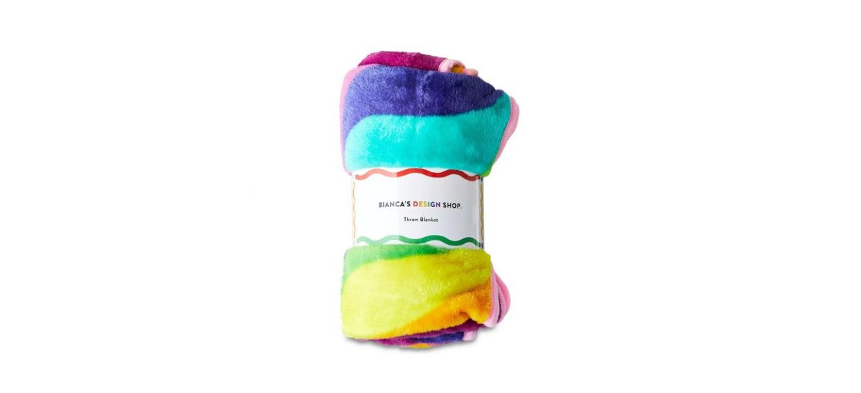 Bianca's Designs Melting Rainbow Throw Blanket