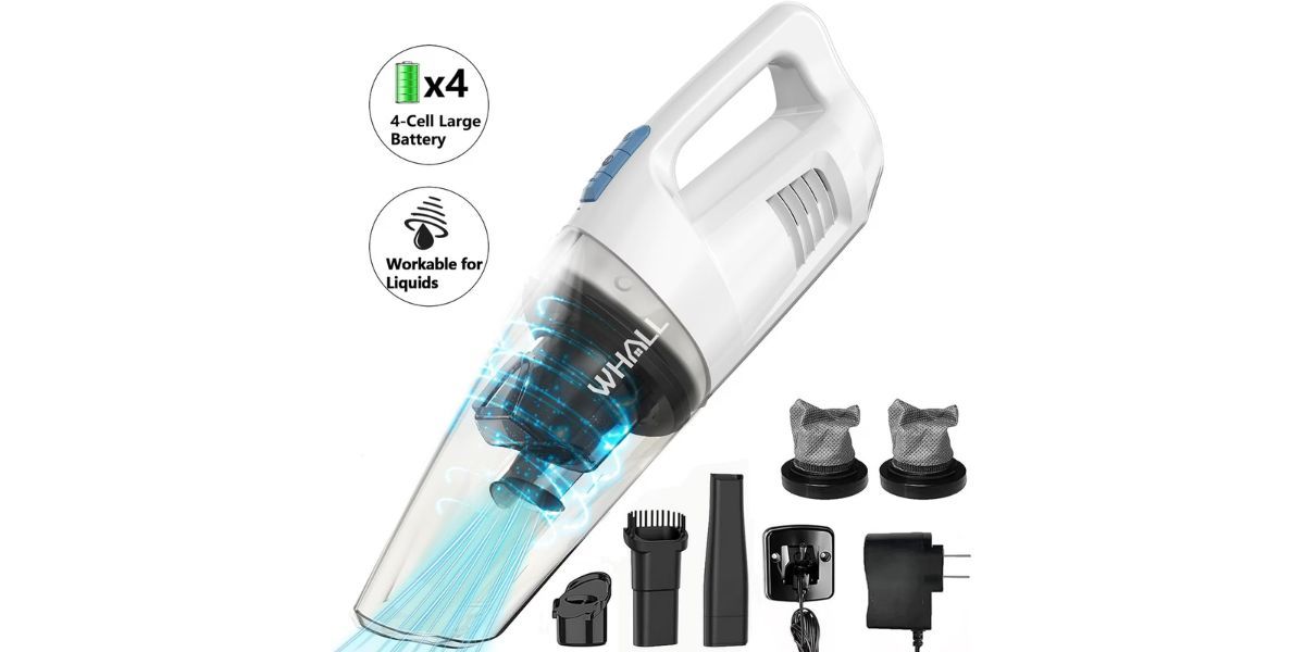 WHALL Cordless Handheld Vacuum on white background