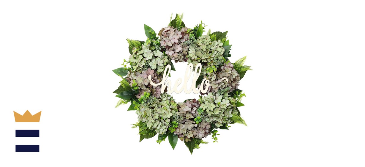 Winter Hydrangea Door Wreath