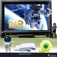 Sewinfla 24-Foot Inflatable Projector Screen with Blower Support
