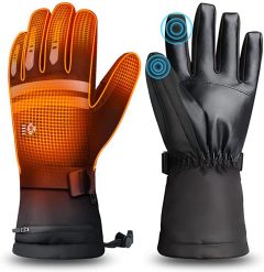 EEIEER Waterproof Rechargeable Heated Gloves