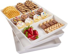 US Acrylic 3-Section Serving Tray