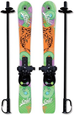 Sola Winnter Sports Kid's Beginner Snow Skis and Poles