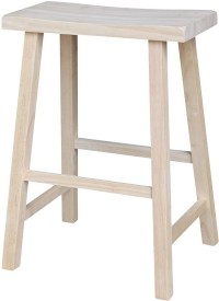 International Concepts Unfinished Saddle Seat Stool