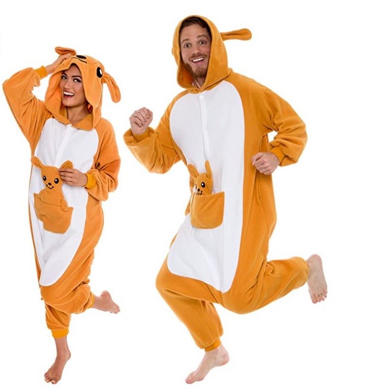 Silver Lilly Plush One Piece Cosplay Kangaroo Animal Costume