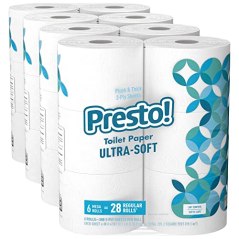 Presto! 308-Sheet Mega Roll Toilet Paper, 24 Count