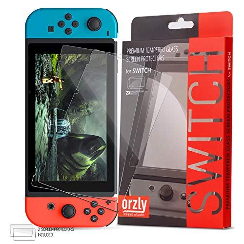 ORZLY Nintendo Switch Tempered Glass Screen Protectors, 2-pack